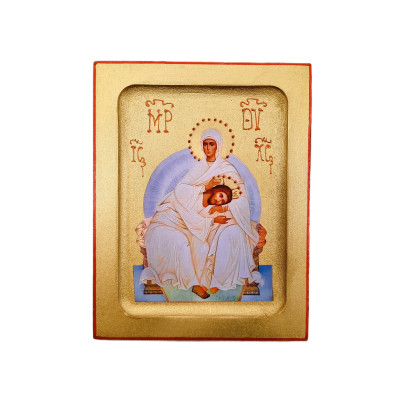 Η Παναγία ένθρονη , η Μητέρα της Ταπεινότητας.