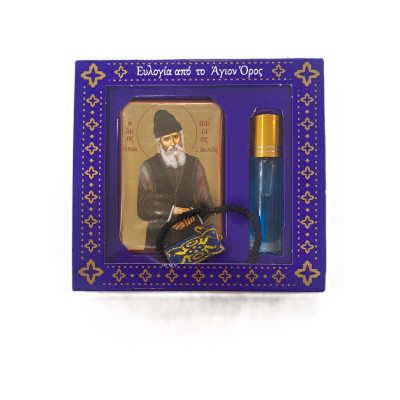 Σετ Ευλογίας από το Άγιον Όρος με εικόνα ξύλινή Άγιος Παΐσιος